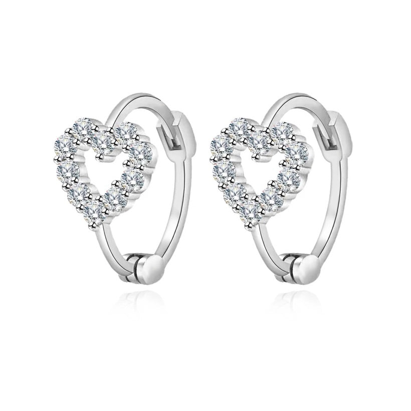 Heart Earrings | Sterling Silver